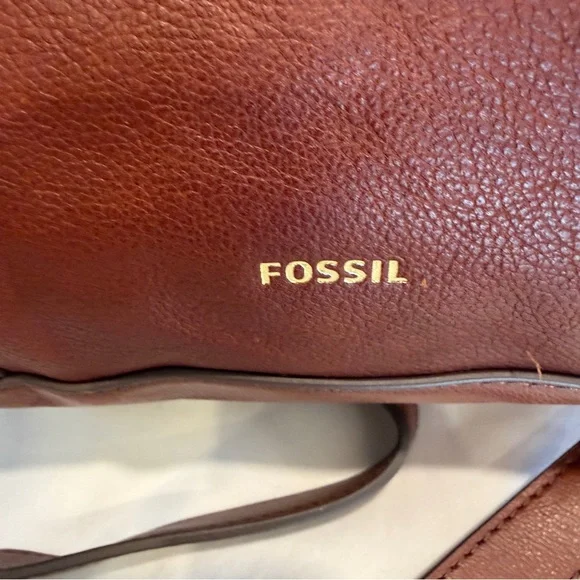 Fossil Skylar Satchel Bag in the color Brandy - Picture 4 of 9